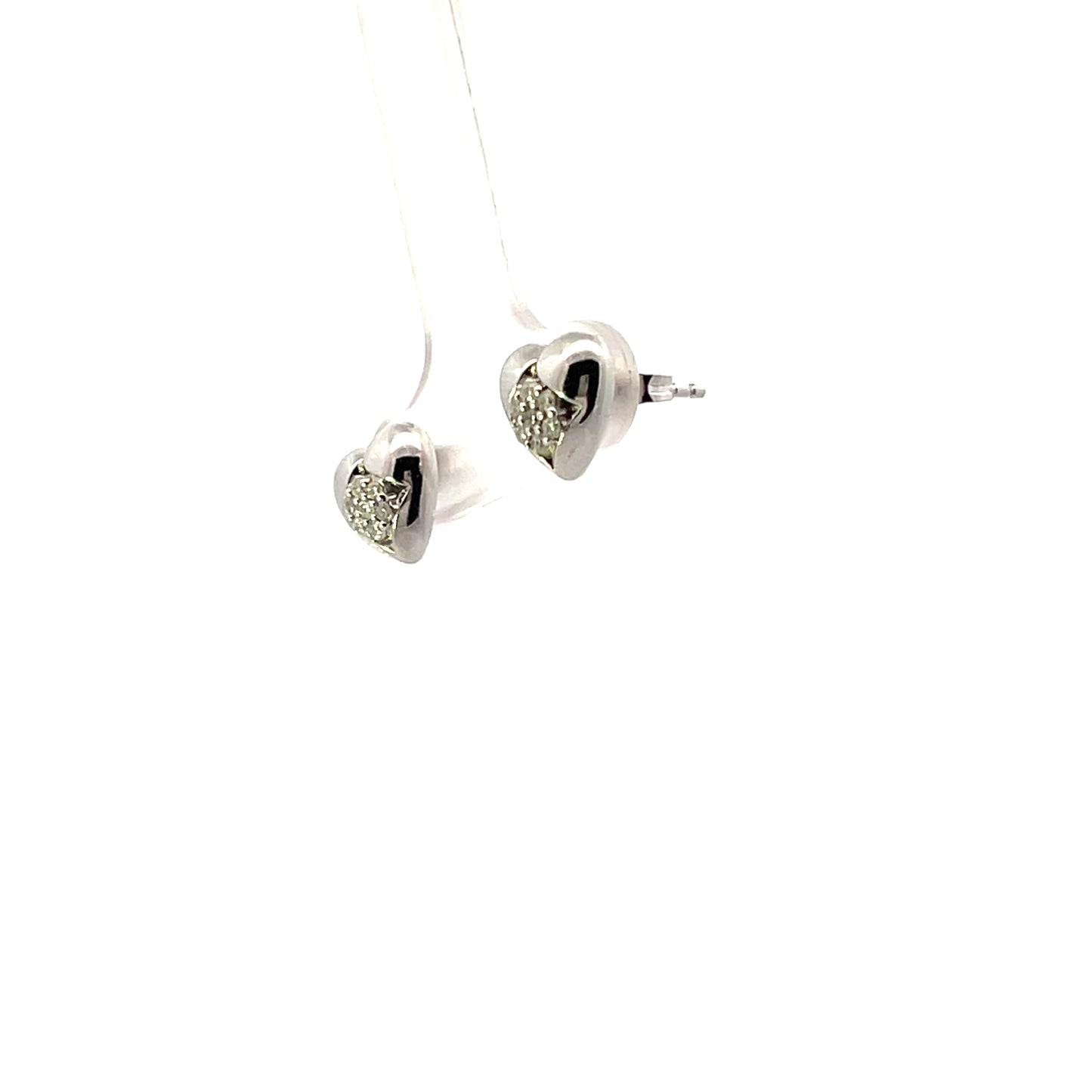 D-0.15CTW HEARTS WITH DIAMOND ACCENT STUDS