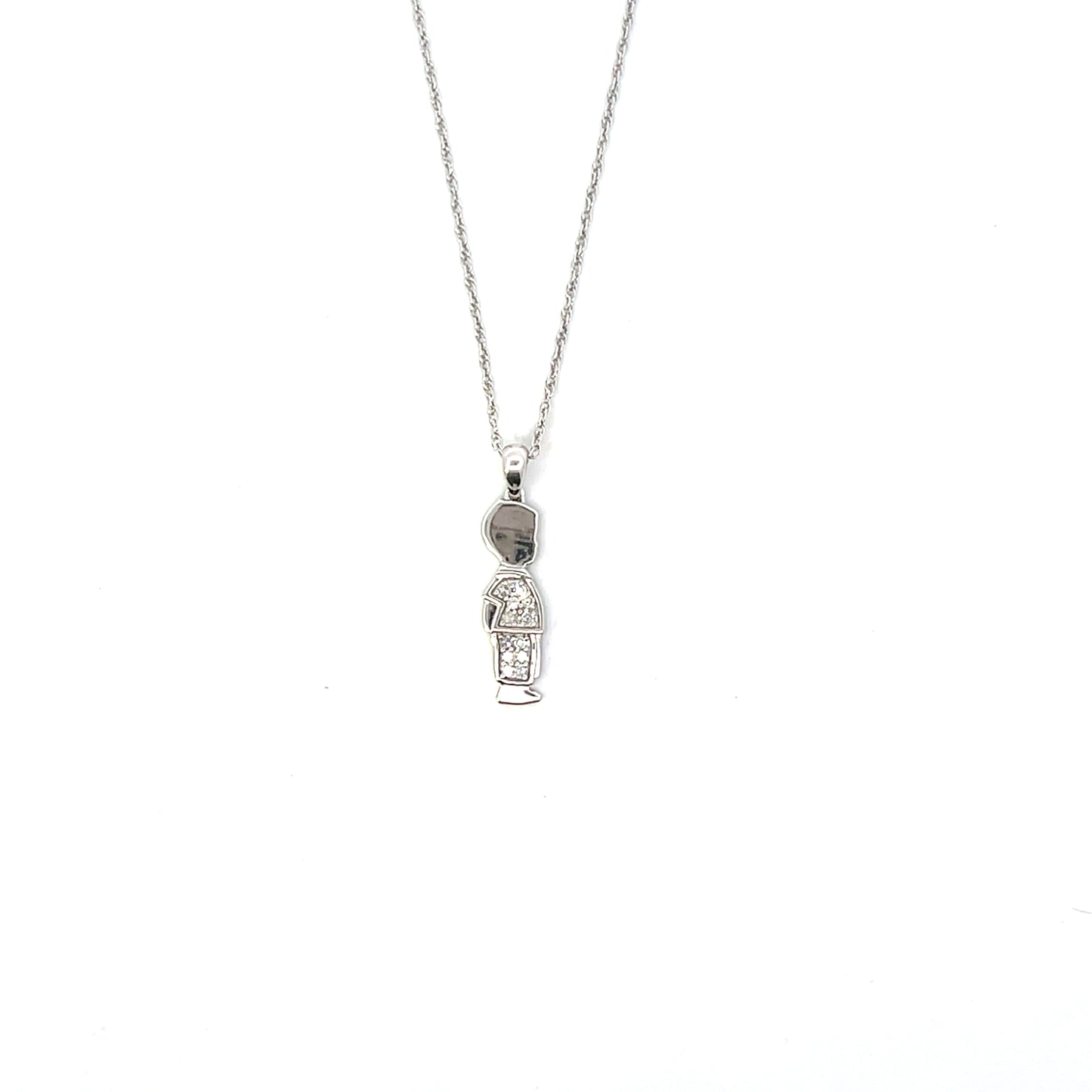 D-0.13CTW DIAMOND BOY NECKLACE