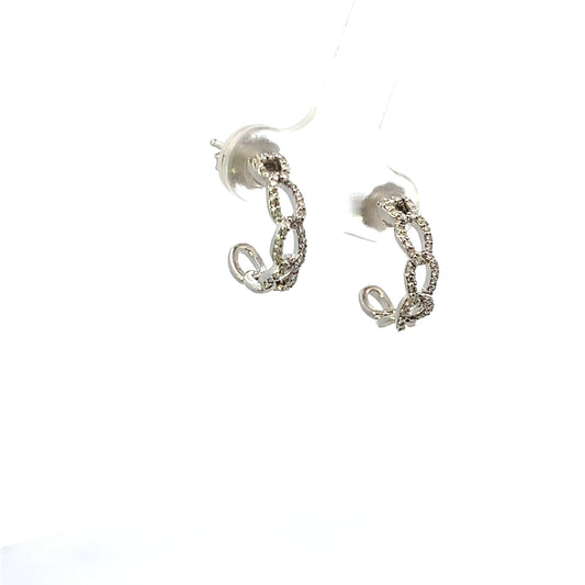 D.0.25 HALF HOOP WITH DIAMONDS