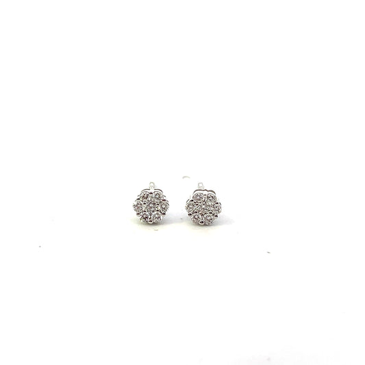 LGD 0.50 CTW SMALL FLOWER STUD EARRINGS