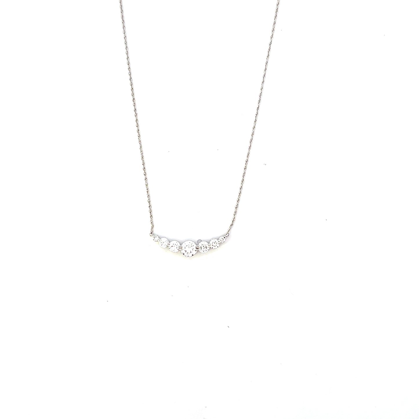 LGD-1CTW 7 SOLITAIRE BAR NECKLACE