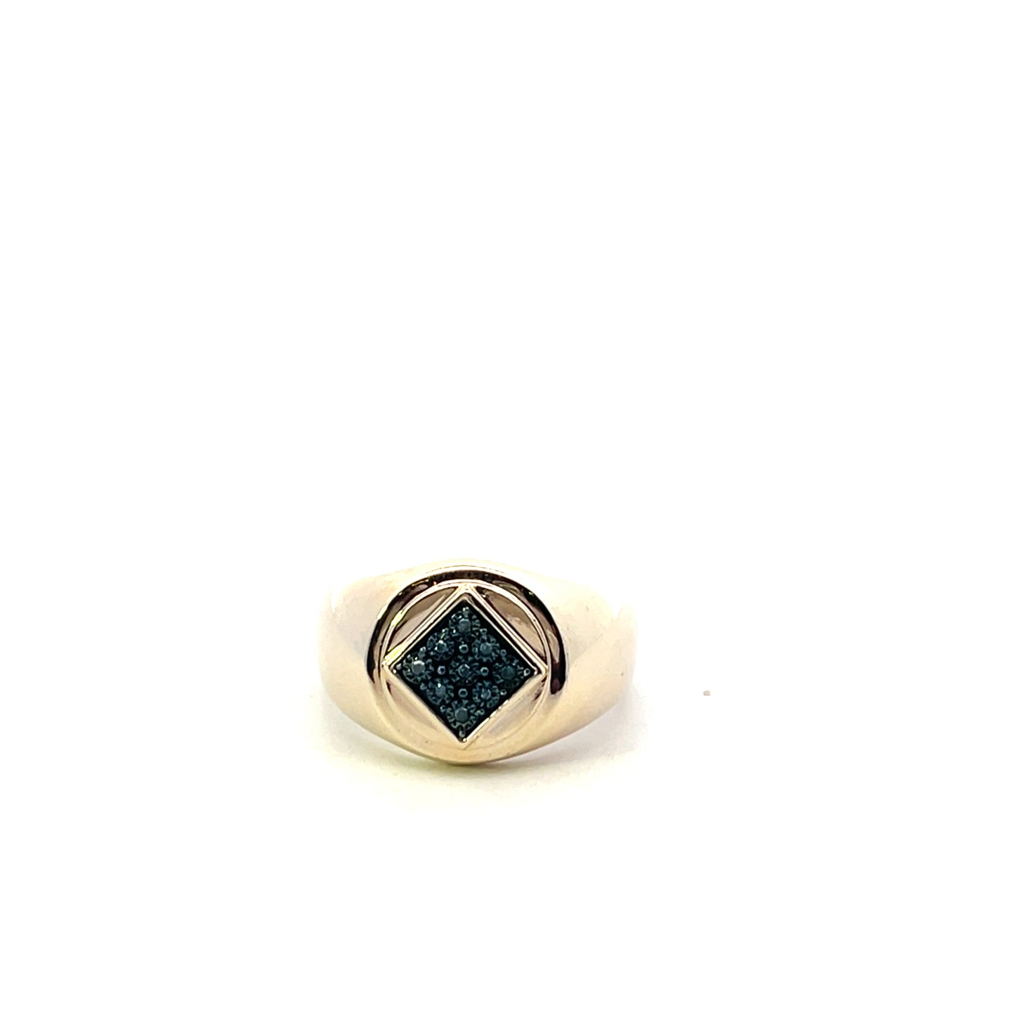 D-0.20 CTW BLACK DIAMOND RHOMBUS RING #10 SGP