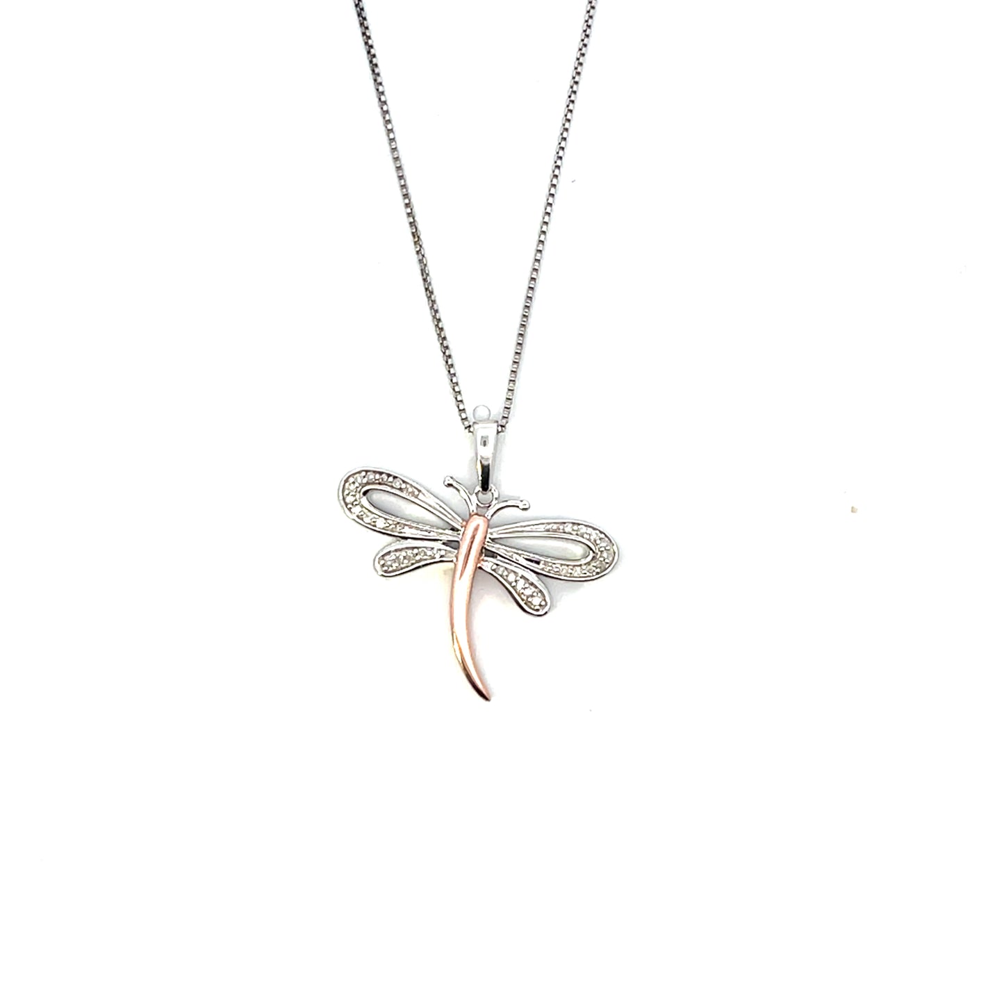 D-0.11 DIAMOND DRAGONFLY NECKLACE