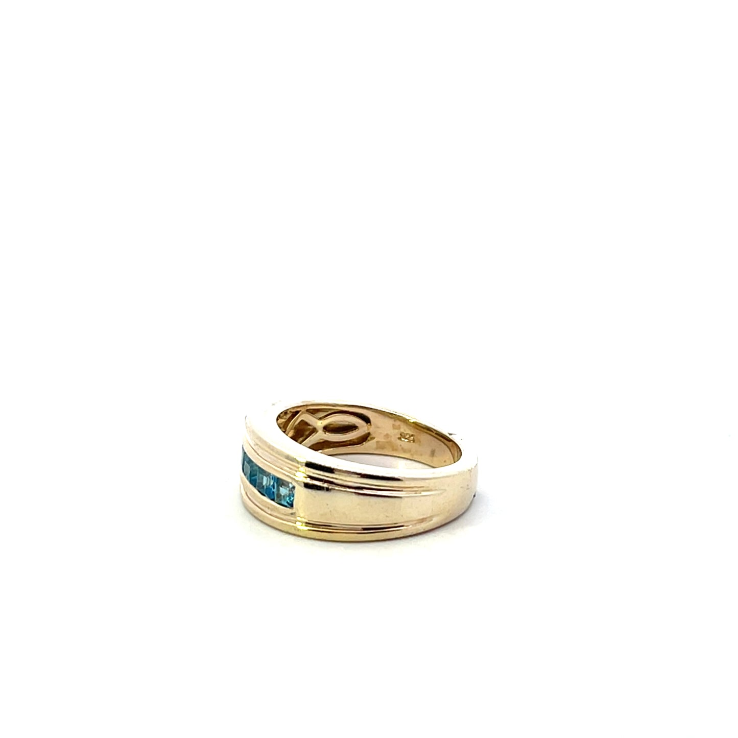BLUE TOPAZ CENTER RING SGP #10