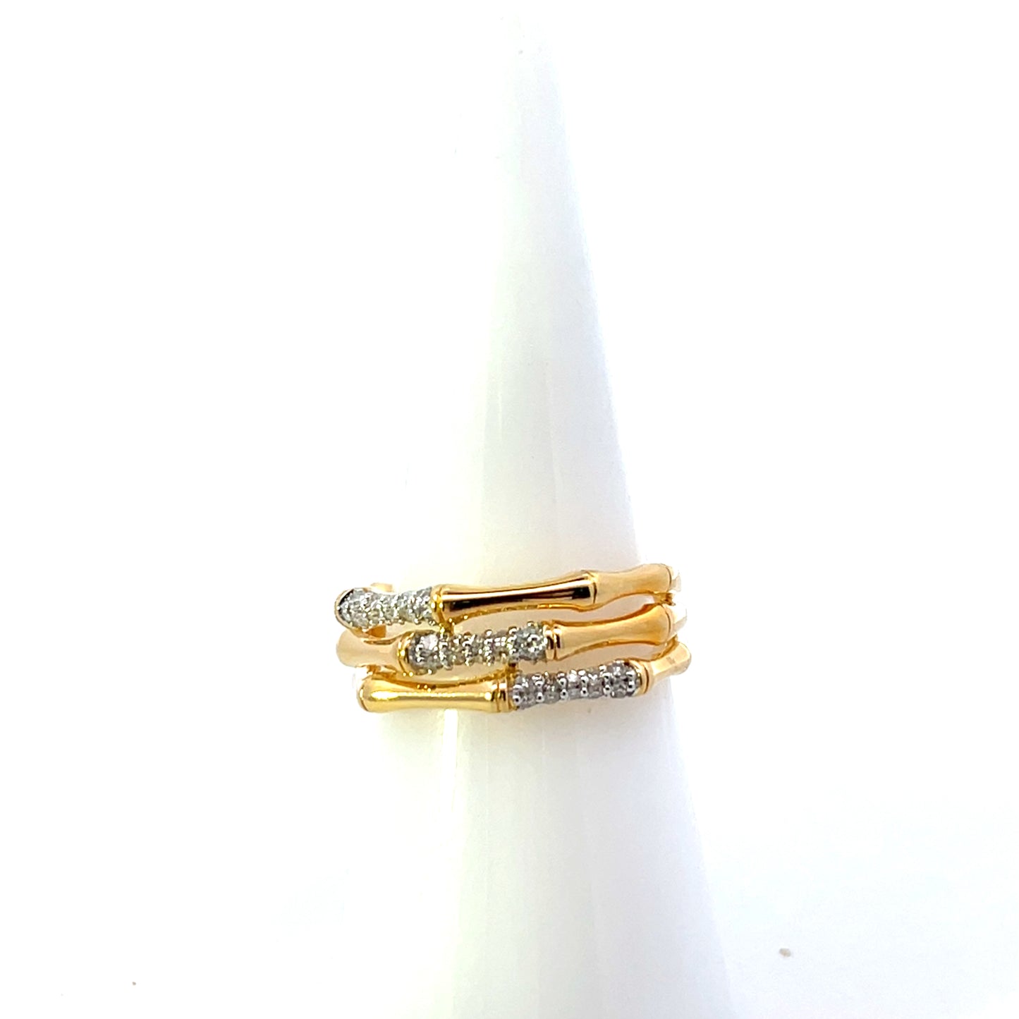 D-0.20 CTW DIAMOND 3 ROW RING #7 SGP