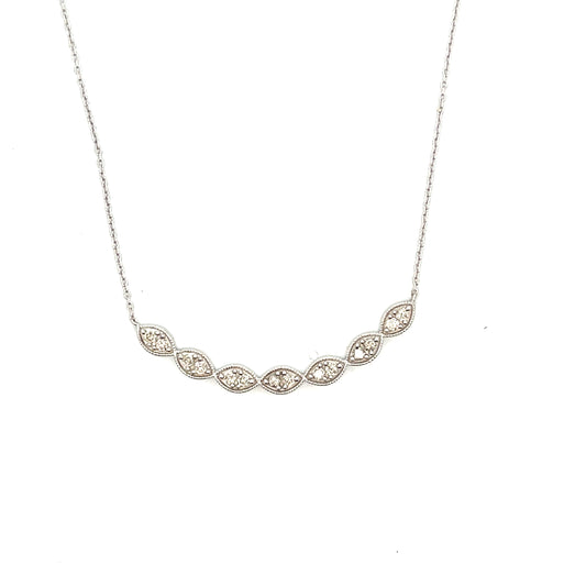 D-0.25 CTW 7 EYE NATURAL DIAMOND NECKLACE