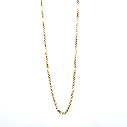 10K YG 2MM BASIC CHAIN 16" NECKLACE