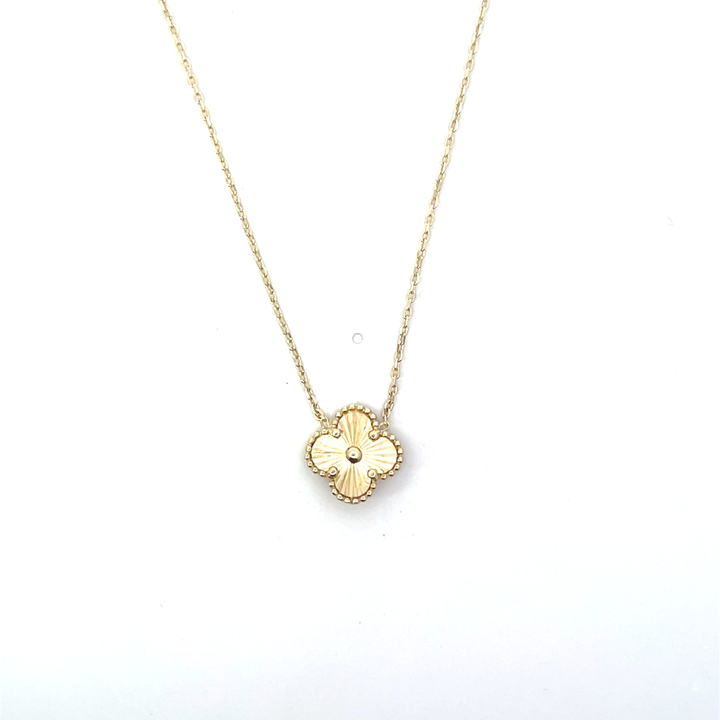 10K YG SOLID SINGLE VAN CLEEF NECKLACE