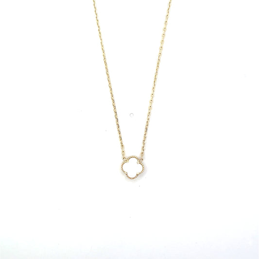10K YG NACAR SINGLE VAN CLEEF NECKLACE