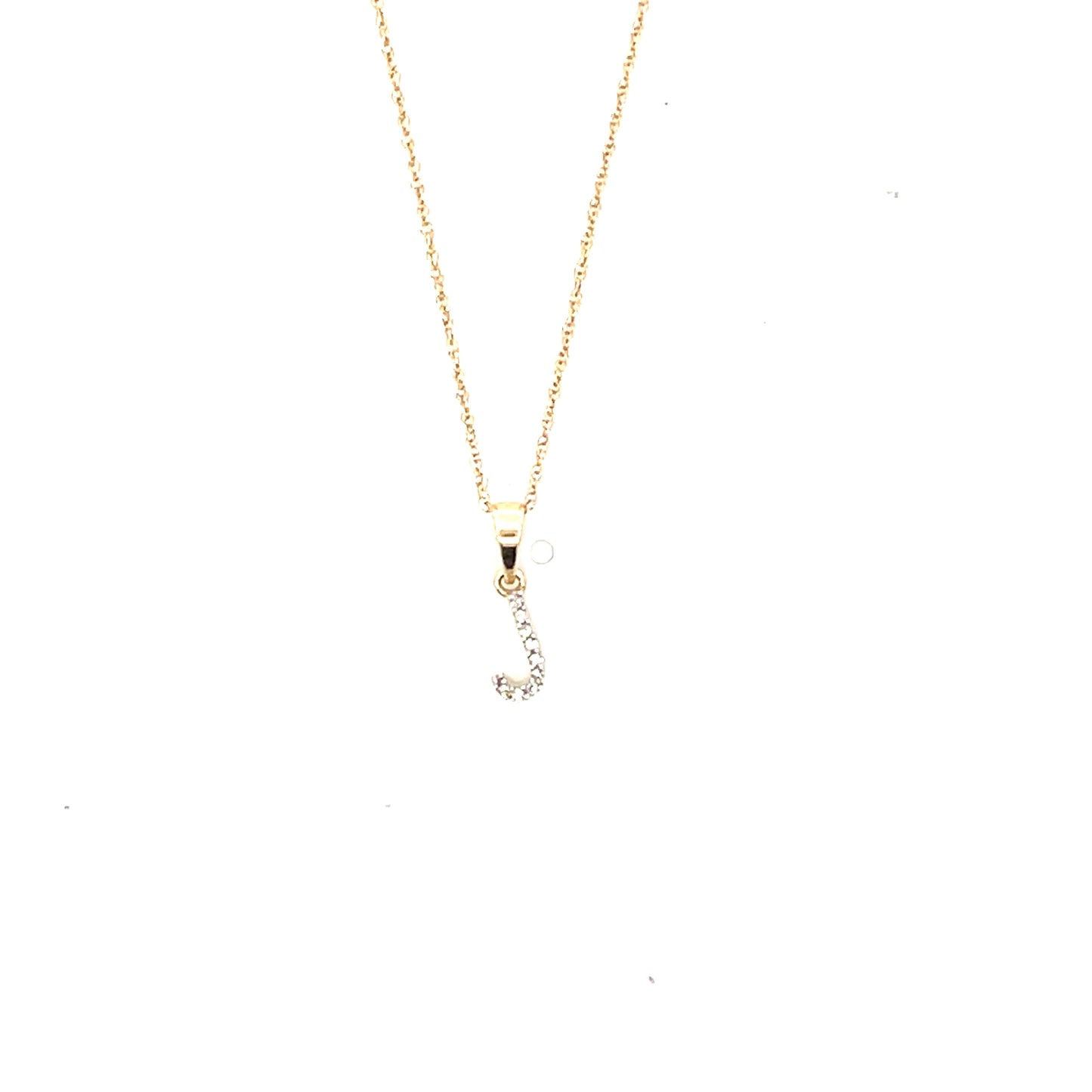 10K YG D-0.03 LETTER NECKLACE LETTER J