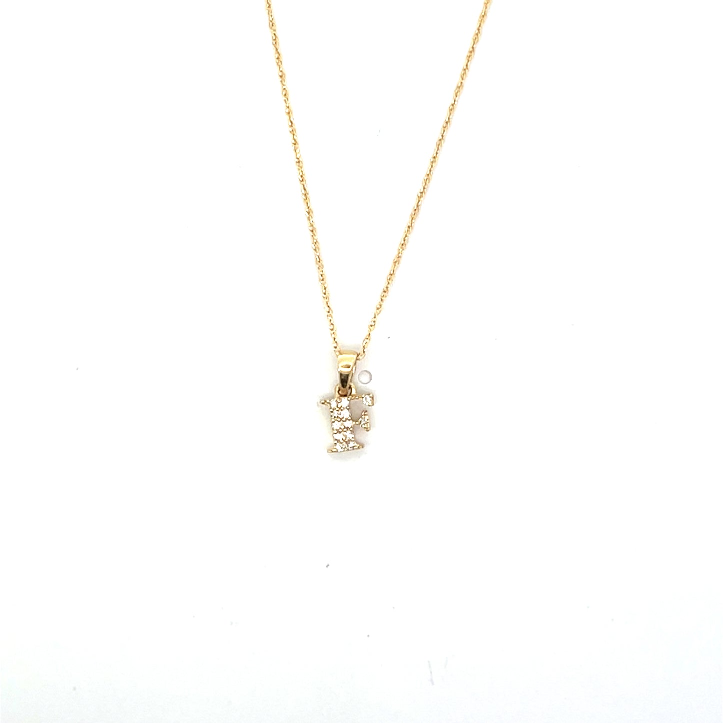 10K YG D-0.03 LETTER NECKLACE LETTER F