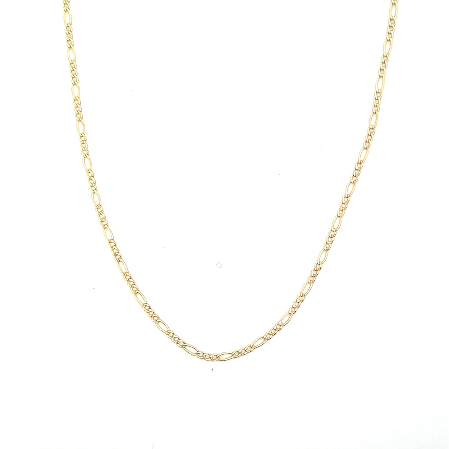 10K YG MEN FIGARO CHAIN THIN 22" 1.5MM