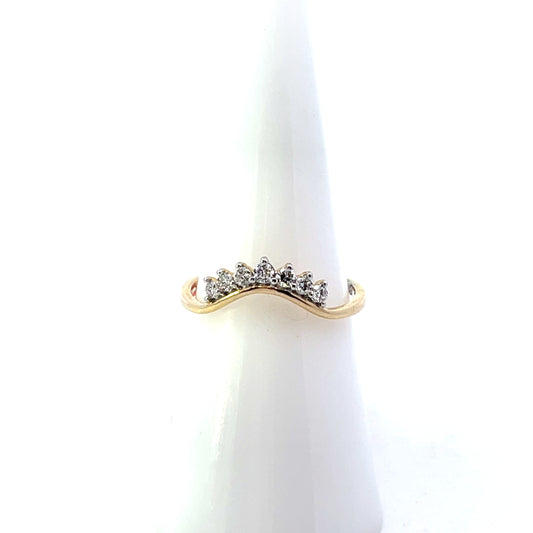14K YG D-0.32CTW LAB DIAMOND LGD U SHAPE ENHANCER RING BAND