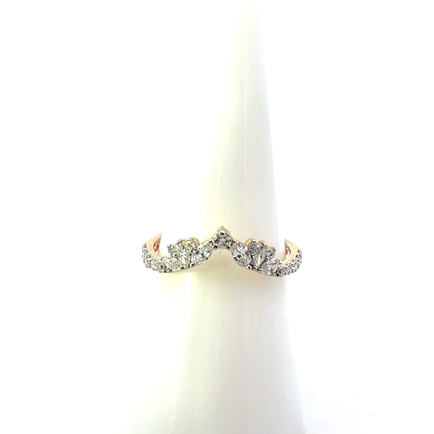 14K YG 0.53CTW LAB DIAMOND LGD MULTISHAPE ENHANCER RING BAND