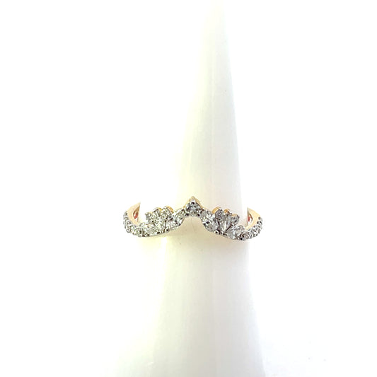 14K YG 0.53CTW LAB DIAMOND LGD MULTISHAPE ENHANCER RING BAND
