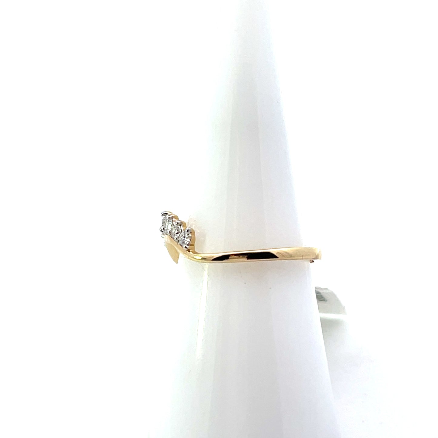 14K YG D-0.32CTW LAB DIAMOND LGD U SHAPE ENHANCER RING BAND