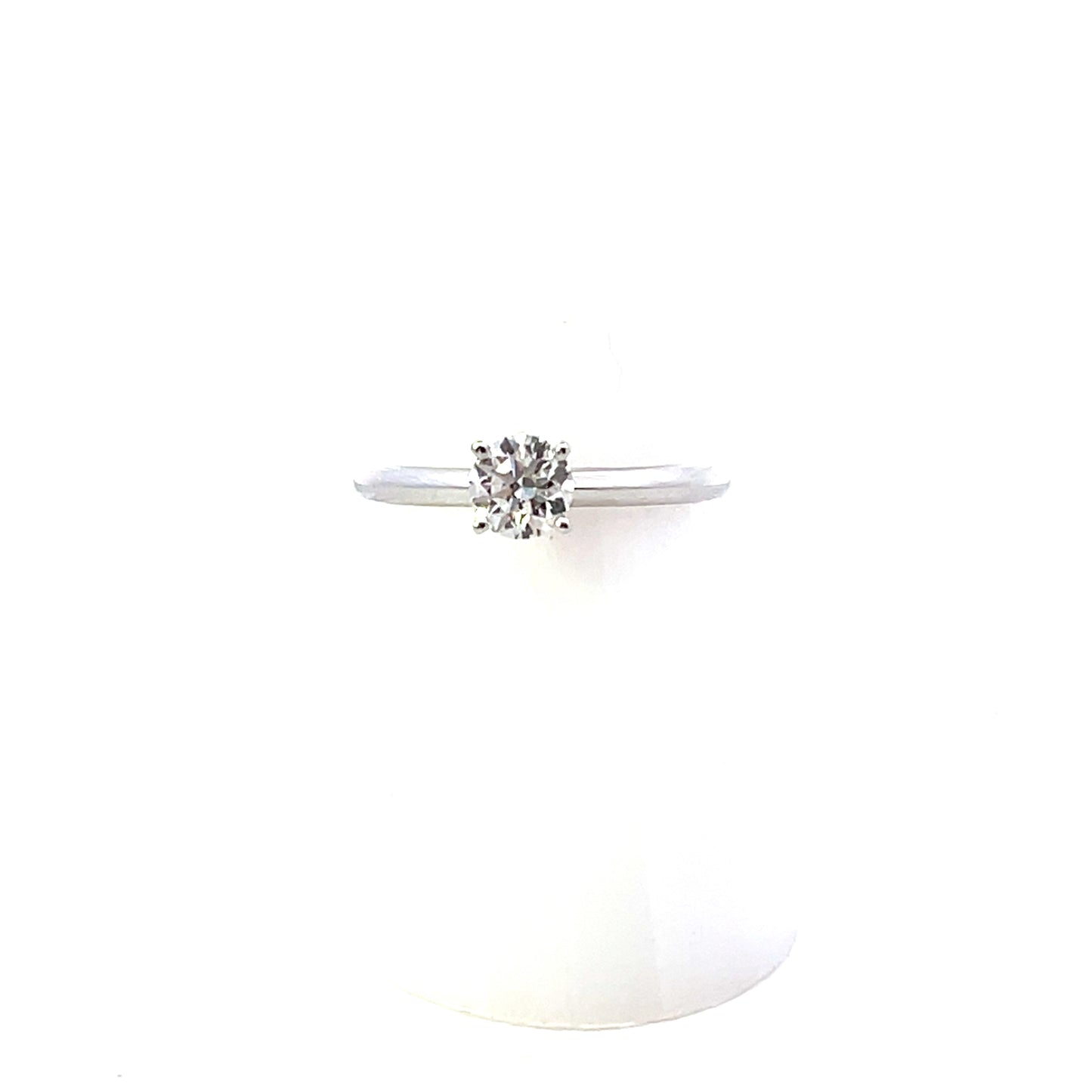 14K WG LGD-0.50CTW ROUND LAB GROW DIAMOND SOLITAIRE ENGAGEMENT RING