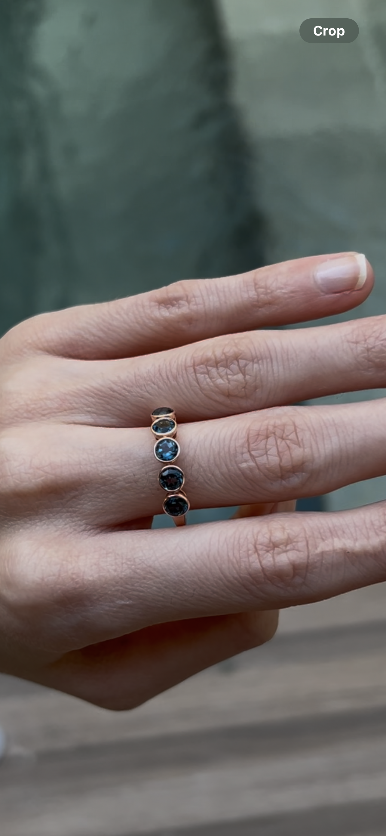 10K RG LONDON BLUE TOPAZ WITH BEZEL RING