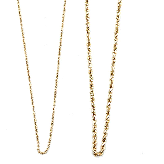 10k THIN ROPE CHAIN