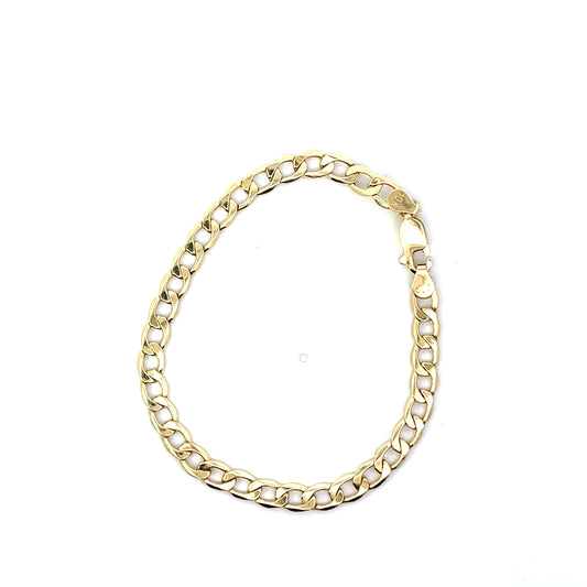 10K YG CUBAN CHAIN BRACELET 7"