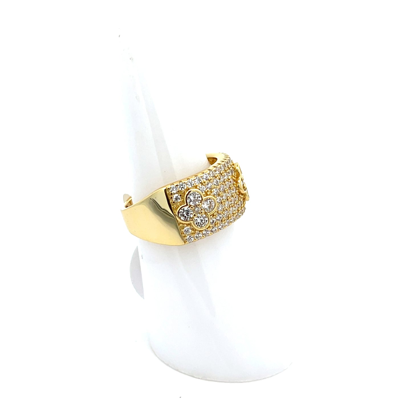 7ROW CHUNKY GOLD VAN CLEEF WITH PAVE