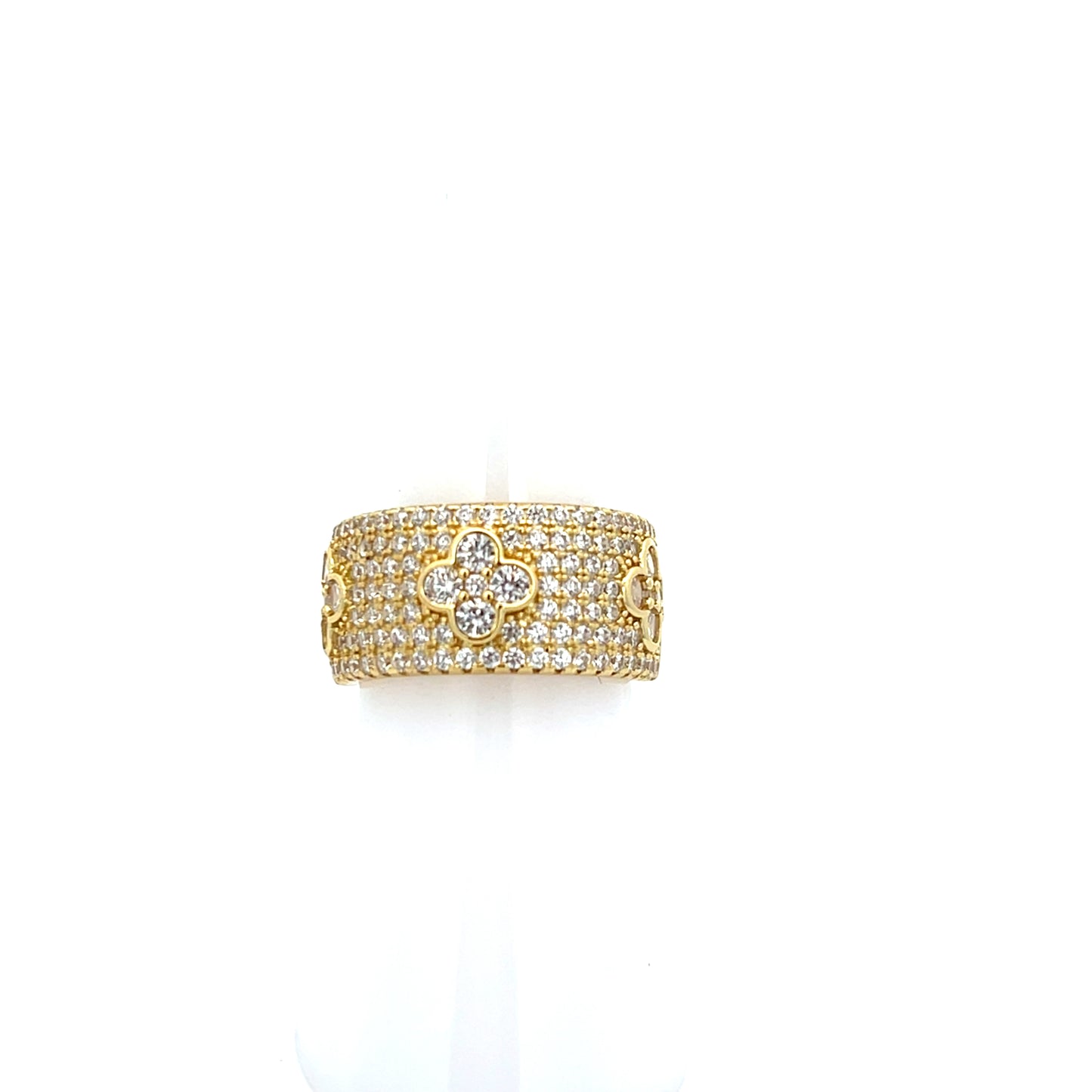7ROW CHUNKY GOLD VAN CLEEF WITH PAVE