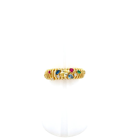 SMALL WIRED MULTI COLOR CZ