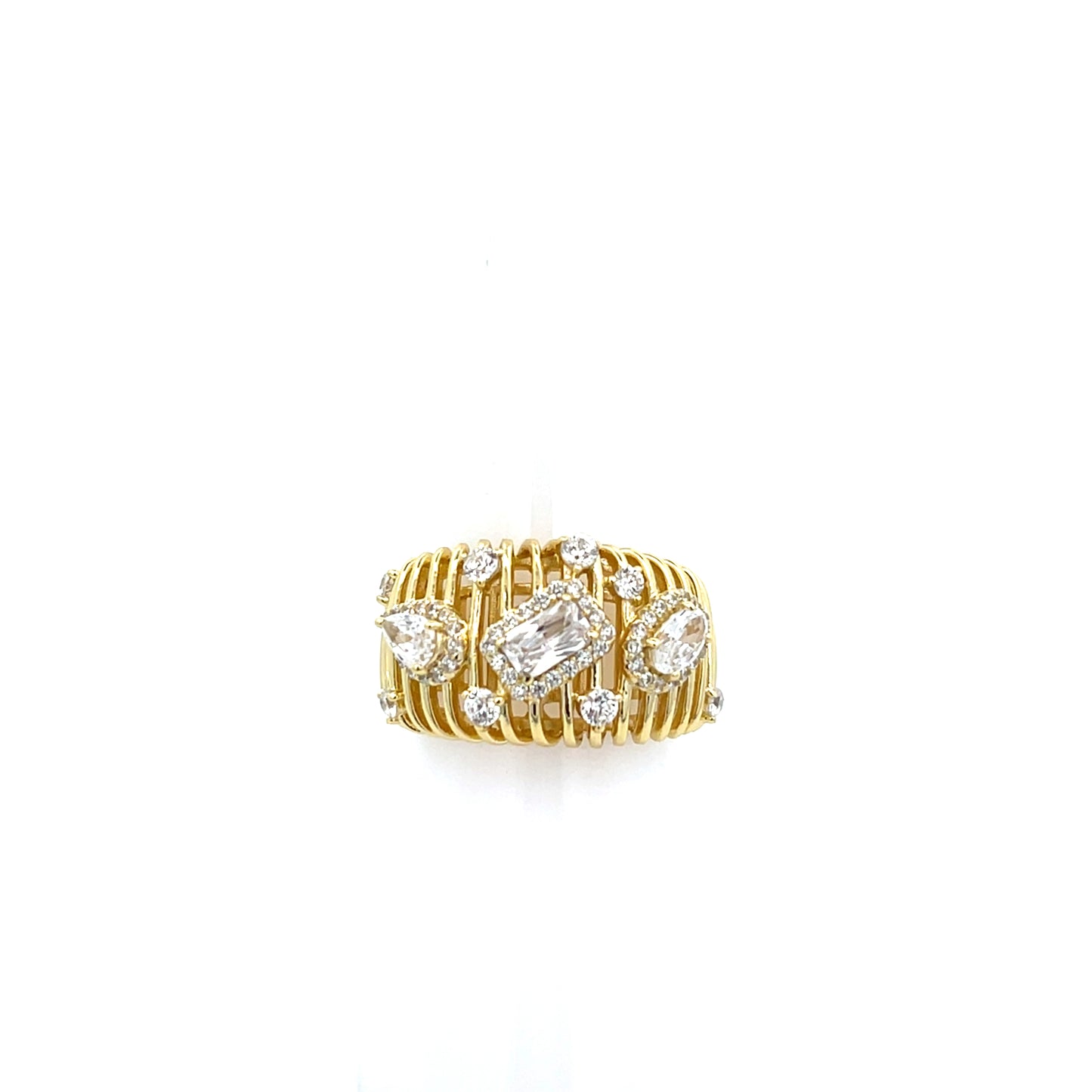CHUNKY WIRED CZ WITH HALO RING