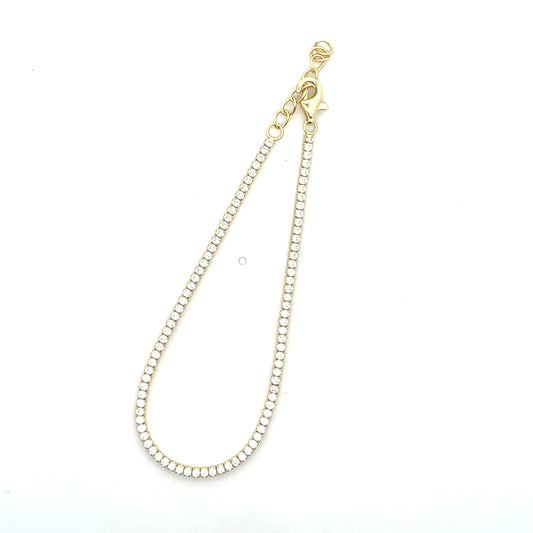CLEAR ADJUSTABLE 1.5MM TENNIS BRACELET SGP