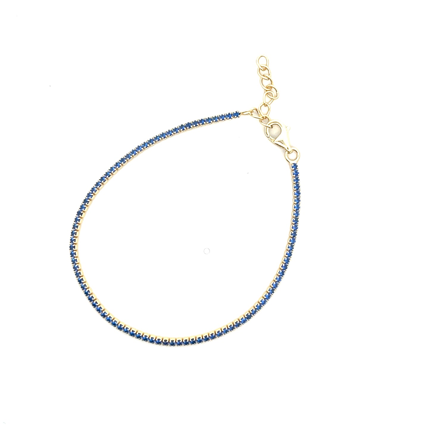 BLUE ADJUSTABLE 1.5MM TENNIS BRACELET SGP