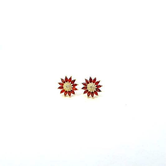 SUNFLOWER EARRING STUDS ORANGE SGP