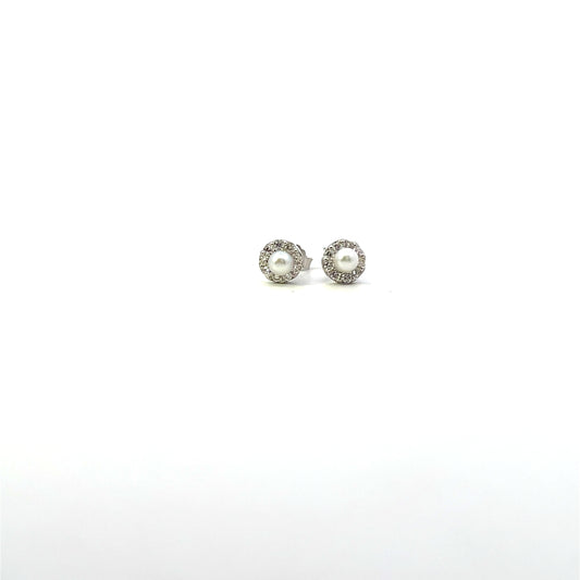 MINI NATURAL PEARL WITH HALO SILVER