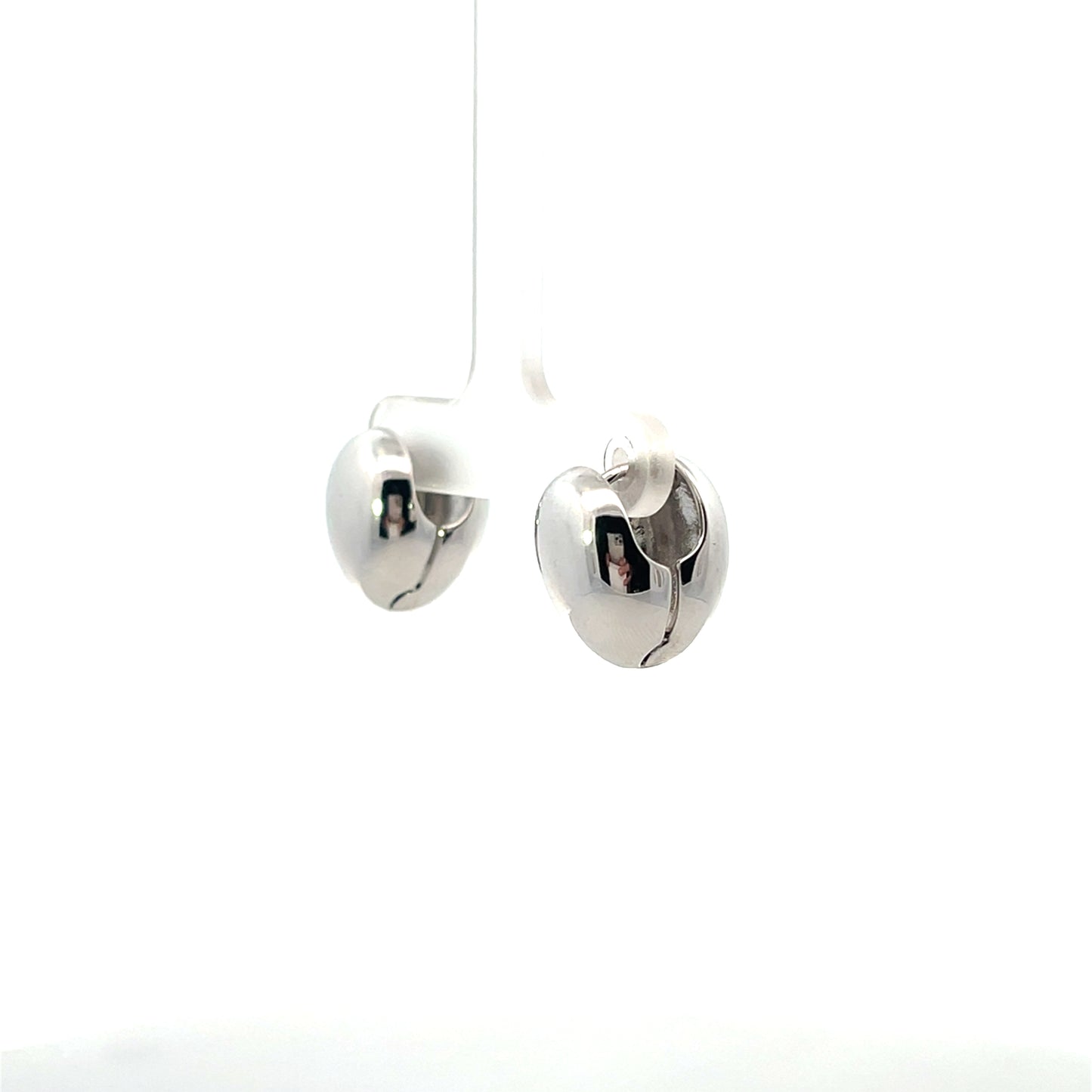 CHUNKY DROP SOLID HOOPS SILVER