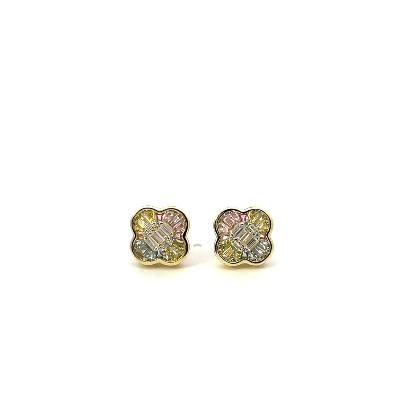 RAINBOW PASTEL BAGUETTE VAN CLEEF EARRINGS SGP