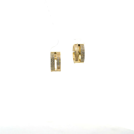 2 ROW SOLID AND PAVE HOOPS SGP