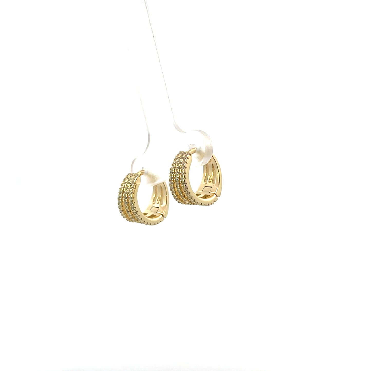 3 ROW PAVE HOOPS SGP