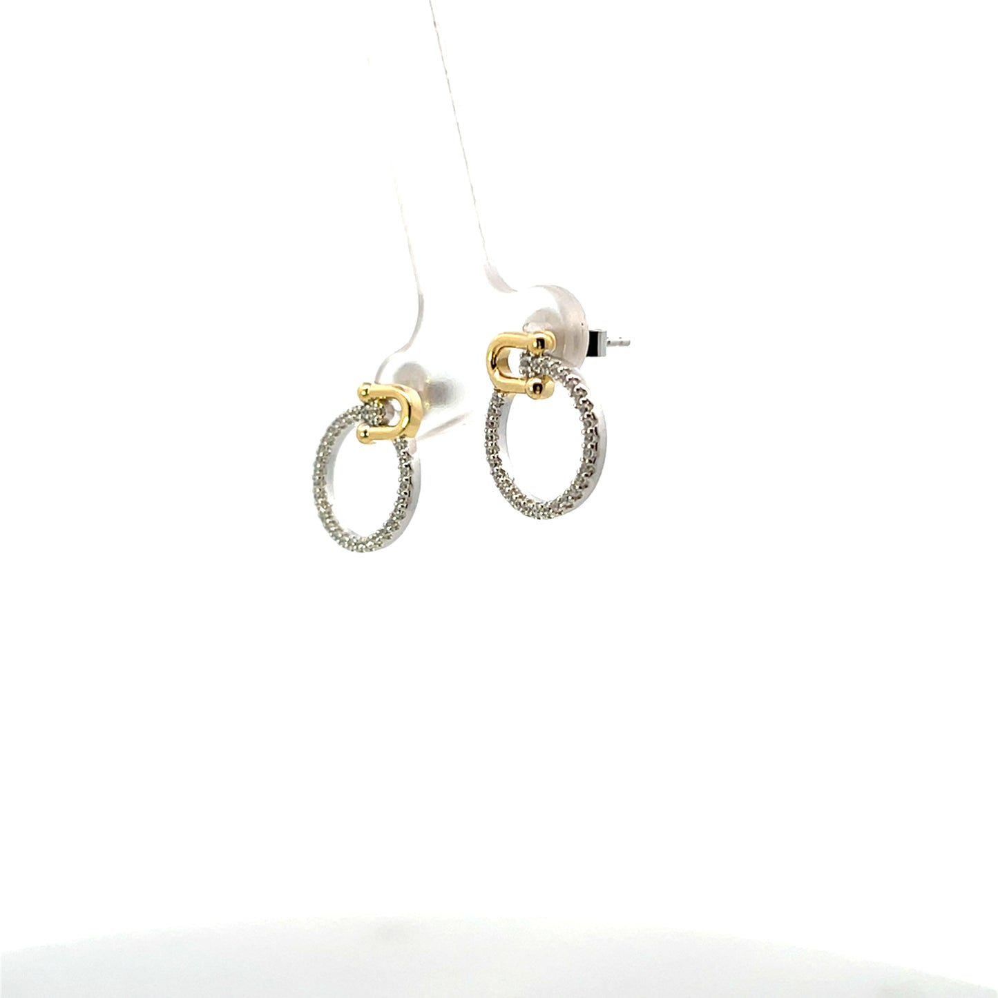 HOLLOW CIRCLE AND LINK MIX EARRINGS