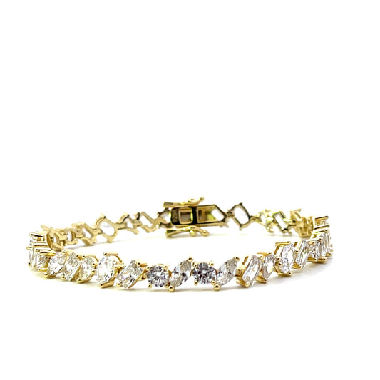 TENNIS BRACELET MULTISHAPE SGP 7"