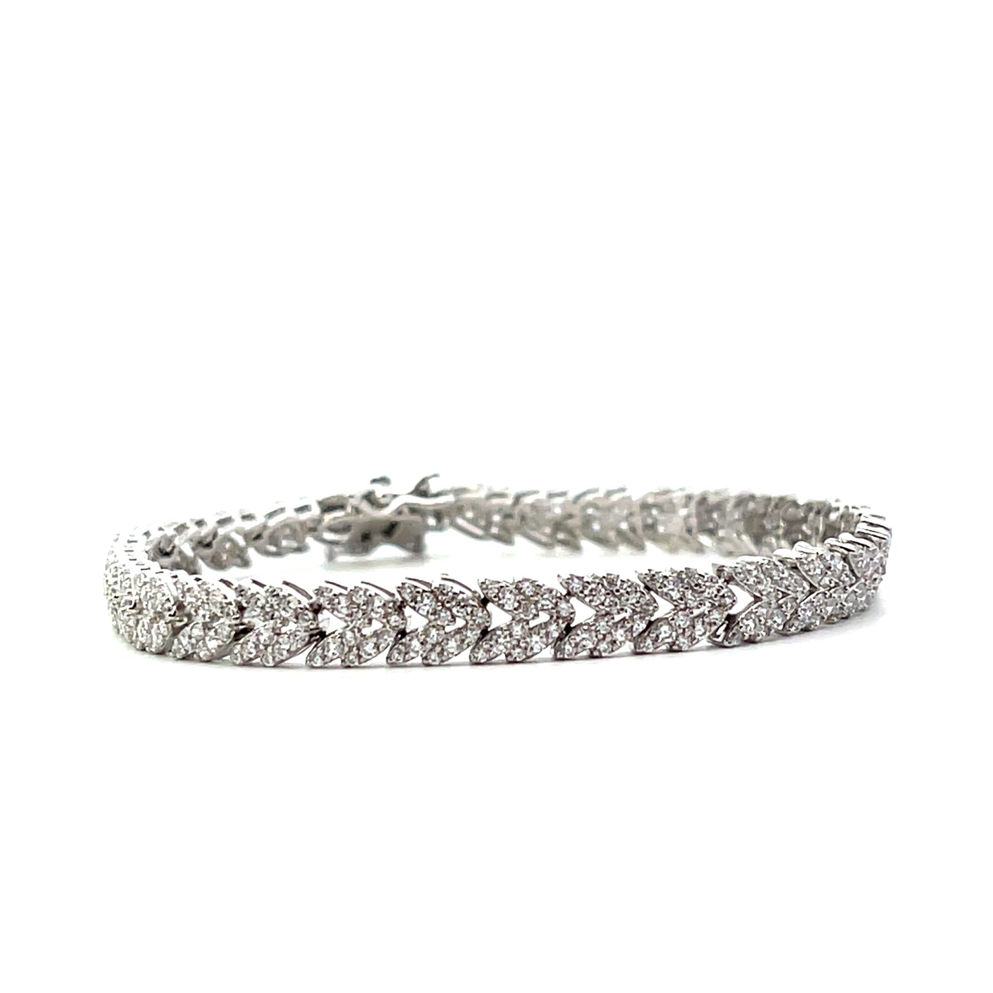 TENNIS BRACELET MARQUISE ARROW SILVER 7"