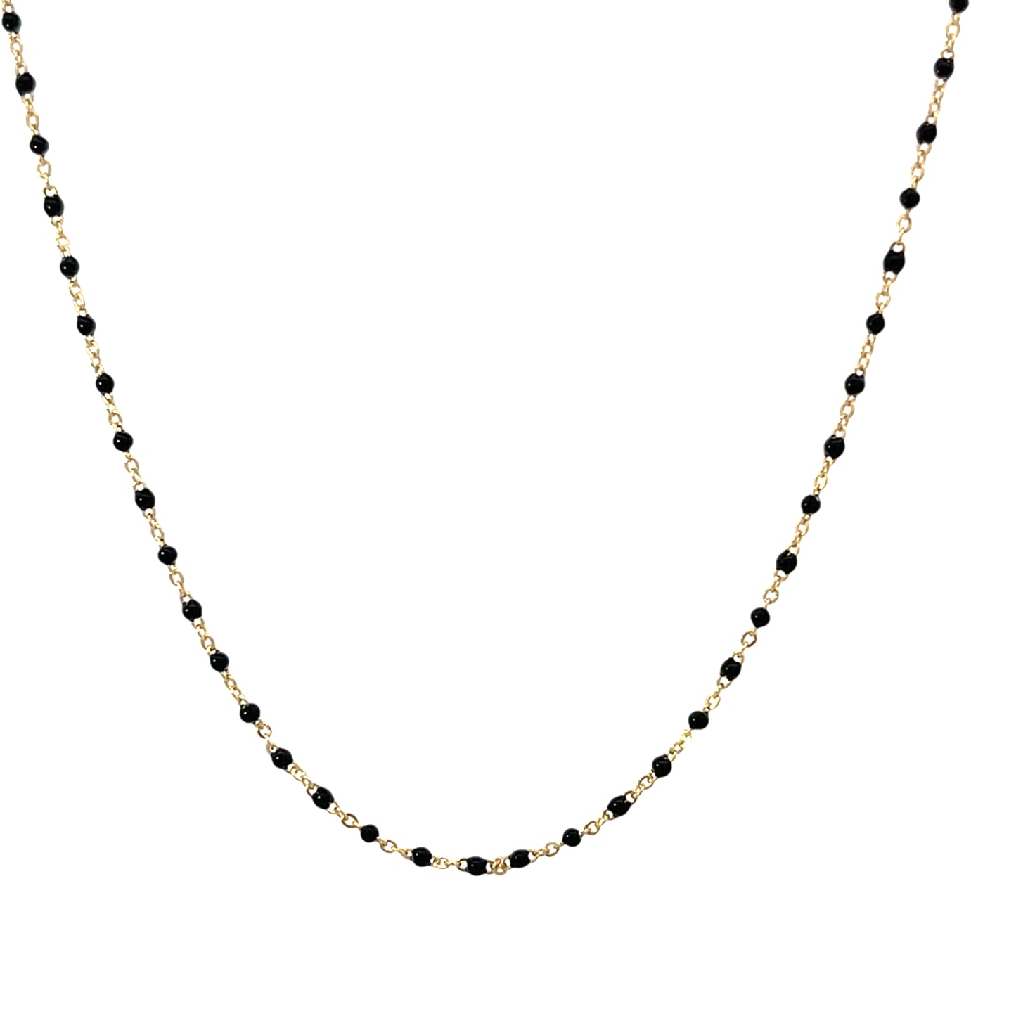 MINI BEADED BLACK NECKLACE
