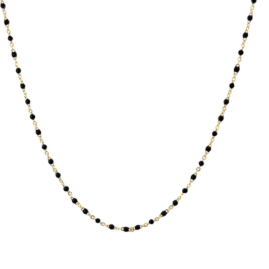 MINI BEADED BLACK NECKLACE