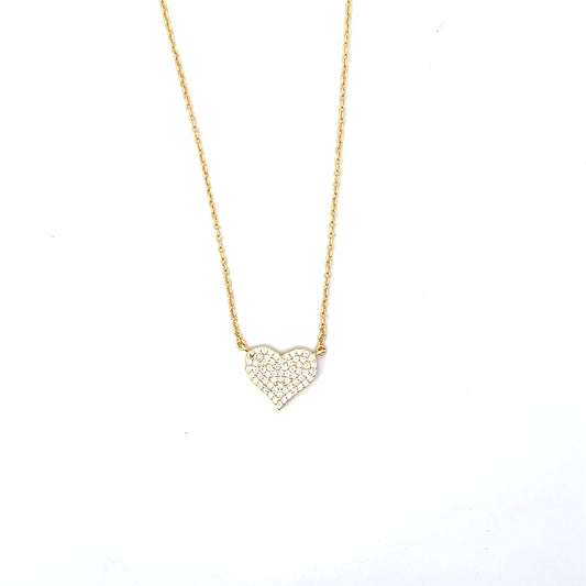 PAVE HEART NECKLACE