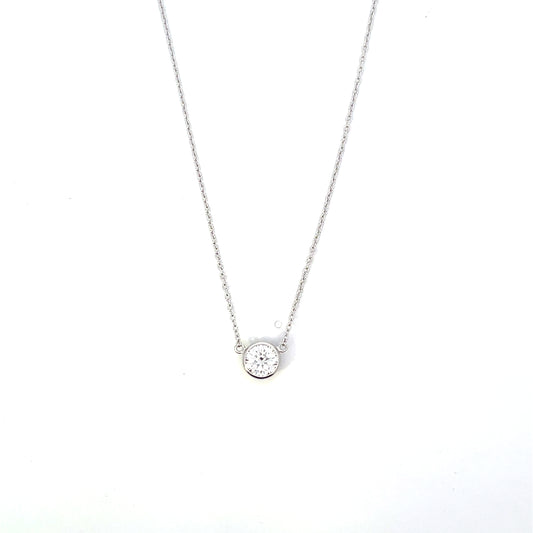 SOLITAIRE WITH BEZEL SILVER