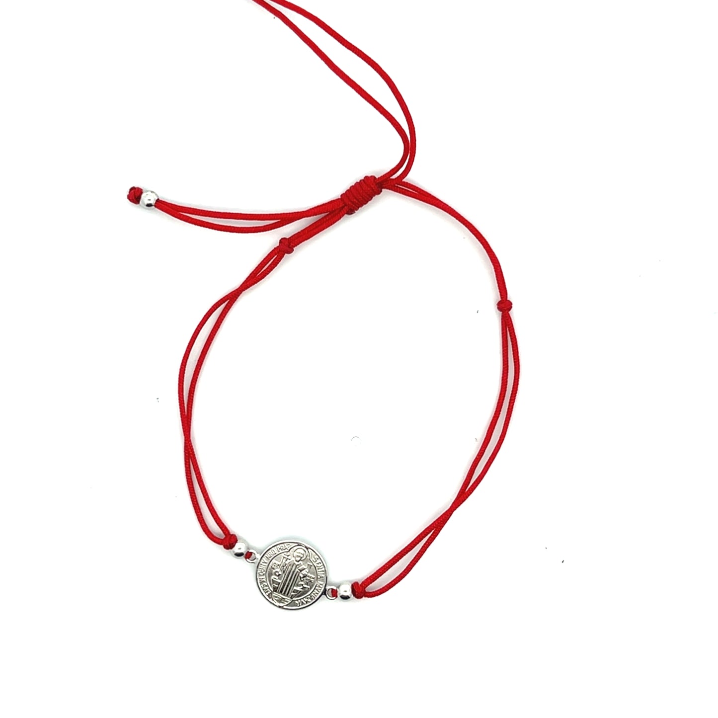 SAN BENITO RED STRING SILVER BRACELET