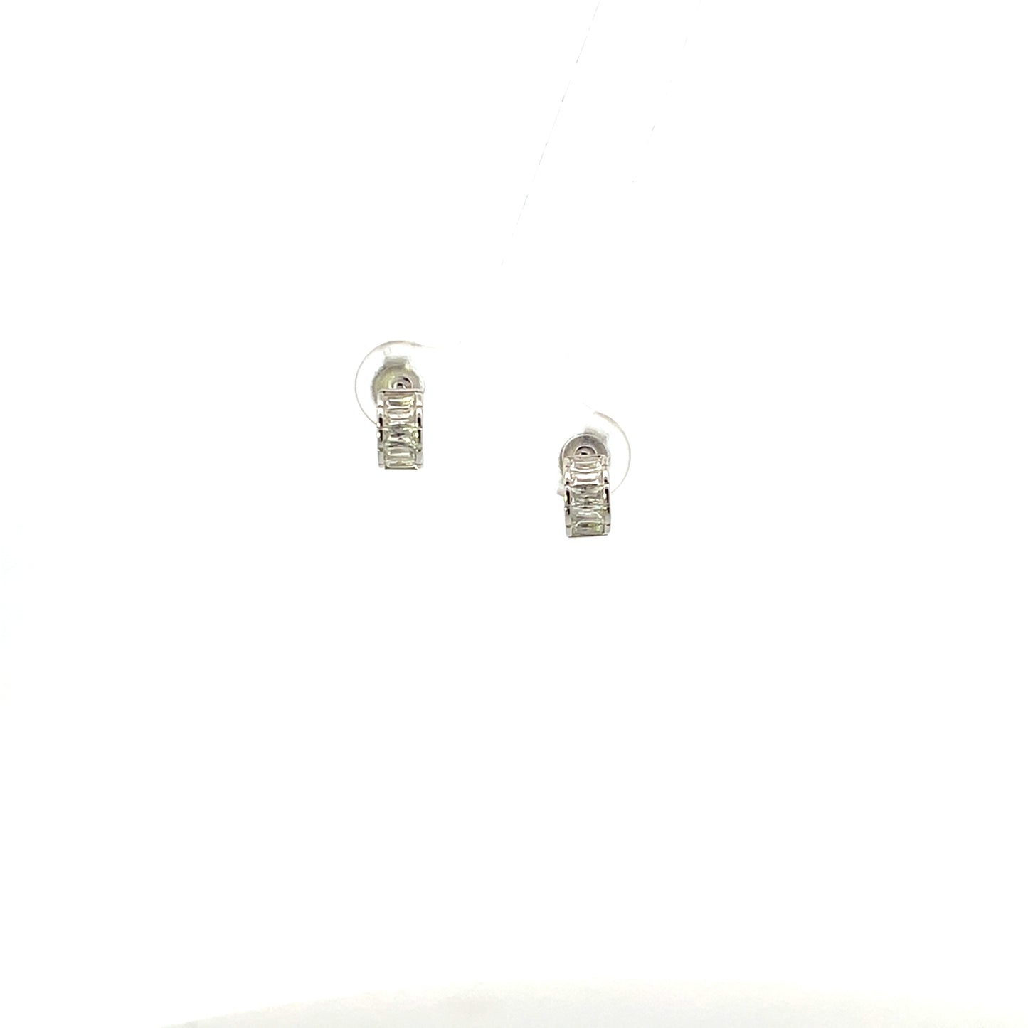 BAGUETTE MINI HALF HUGGIE SILVER
