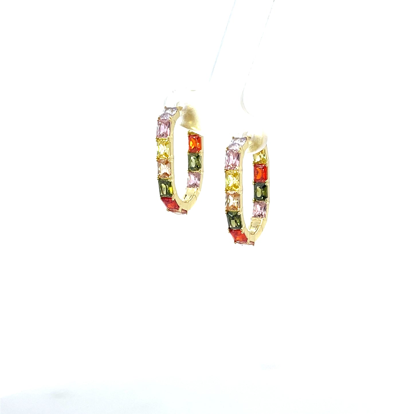 MULTICOLOR CZ HOOPS