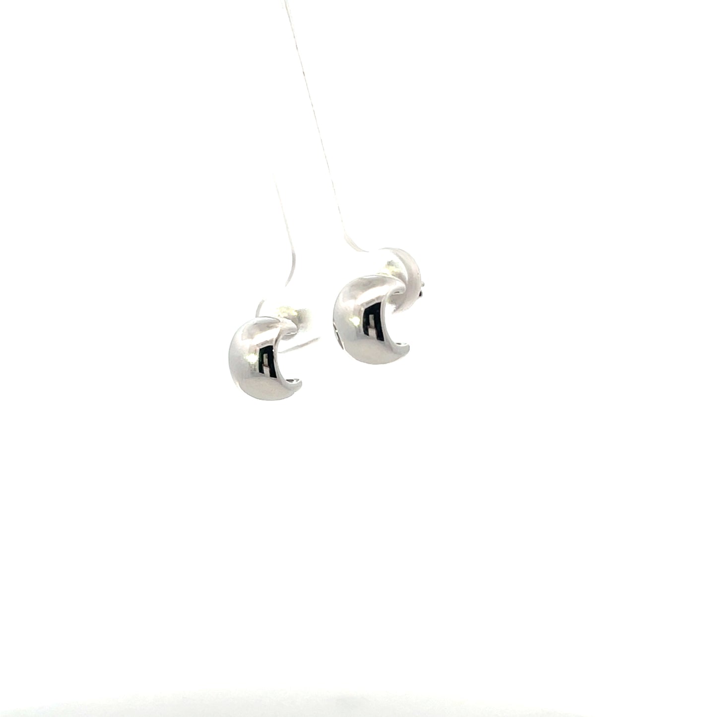 CHUNKY SOLID HALF HUGGIE SILVER