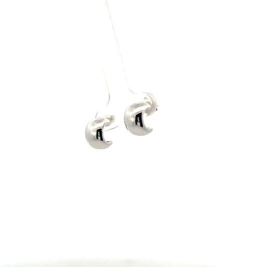 CHUNKY SOLID HALF HUGGIE SILVER