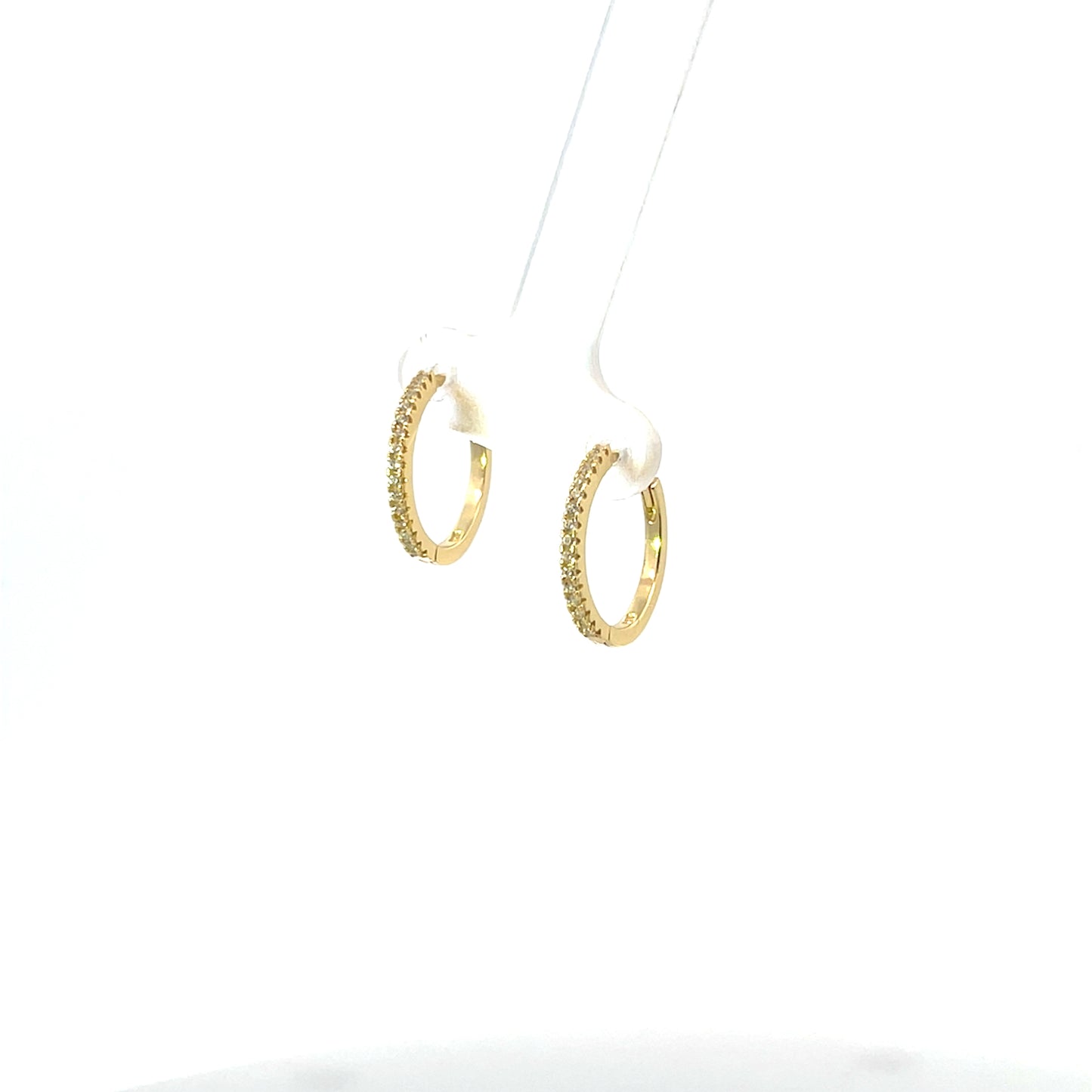 BASIC PAVE MEDIUM HOOPS SGP