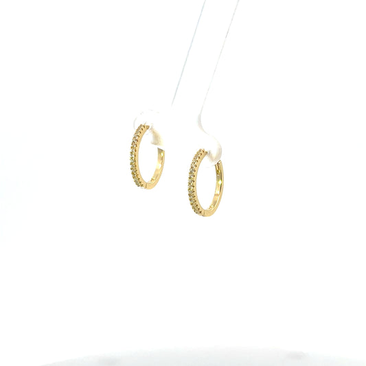 BASIC PAVE MEDIUM HOOPS SGP